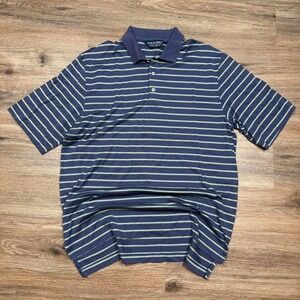 polo golf ralph lauren blue green white striped polo shirt